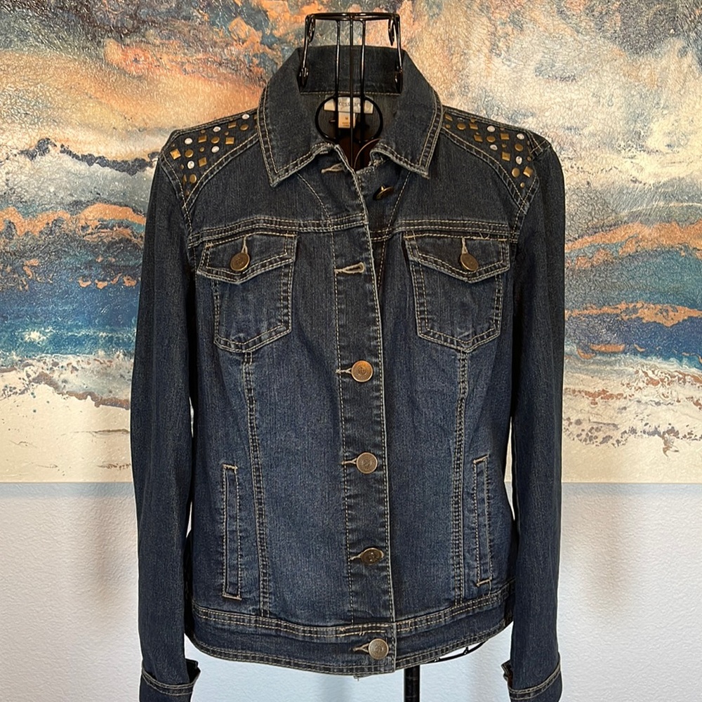 Embellished denim jacket